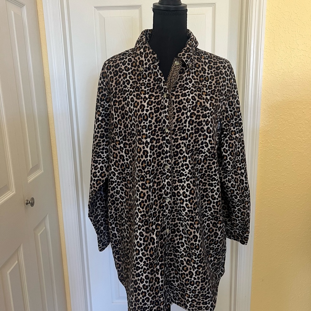Mix It Leopard Print Sleepwear Top